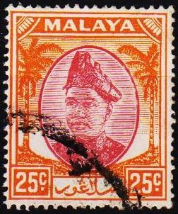 Selangor.1949 25c S.G.103 Fine Used