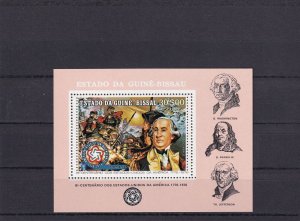 SA18c Guinea-Bissau 1976 200th Anniv ,of the American Revolution mint minisheet