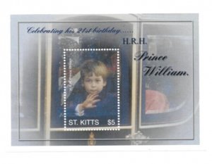 Saint Kitts 2003 - Prince William - Souvenir Stamp Sheet - Scott #566 - MNH