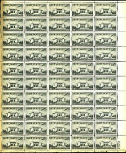 U.S. #C34 MINT OG NH FULL SHEET OF AIRMAIL STAMPS