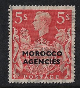 Morocco Agencies 5 Shilling KGVI used, sg 93/ Scott 243.   CV£75    ($94) (aa900