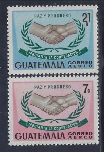 Guatemala, Scott #C362-C363; Cooperation, MLH