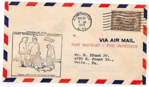 CANADA NWT ARCTIC AVIATION 1929 First Flight Cover Fort McMurray-McPherson UU508