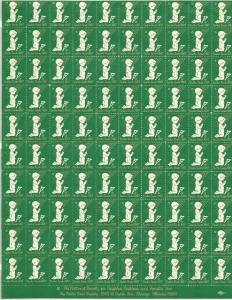 Crippled Children Easter Seals, 1967 Mint Sheet*-