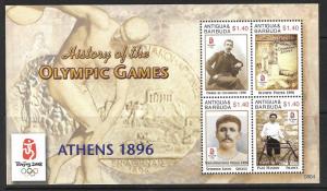 ANTIGUA SG4183a 2008 OLYMPIC GAMES SHEETLET MNH