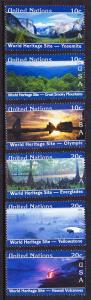 852a-f United Nations 2003 World Heritage USA Booklet Singles  MNH