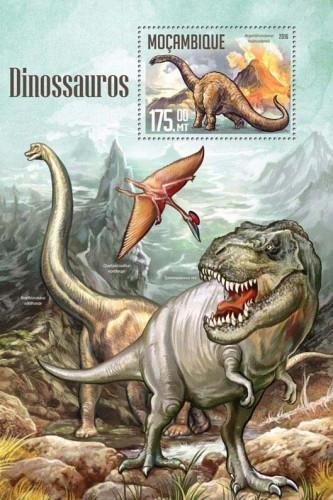 MOZAMBIQUE 2016 SHEET DINOSAURS