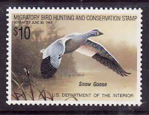 USA-Sc#RW55-unused NH $10.00 Migratory Bird hunting Stamp-Ducks-1989-