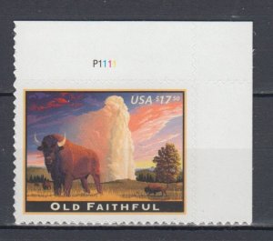 ​USA Sc#4379 Old Faithful MNH.Plate P1111