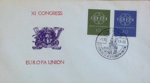 GERMANY (WEST) 1959 EUROPA CONGRESS COVER SG1234/5