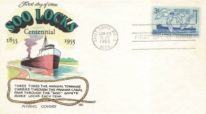 1069 3c SOO LOCKS - Fluegel cachet