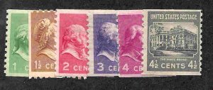 839-844 Mint,OG,LH... SCV $9.70