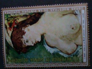 GUINEA EQUATORIAL WORLD FAMOUS PAINTING LARGE  MNH STAMP SET   RARE;