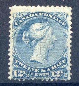 Canada 12 1/2c Bright Blue SG51 Mounted Mint