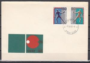 Yugoslavia, Scott cat. 759-760. Table Tennis issue on a First day cover.