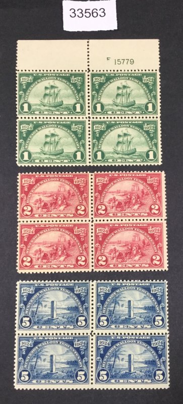 MOMEN: US STAMPS #614-616 MINT OG 11NH/1H(2c) LOT #33563