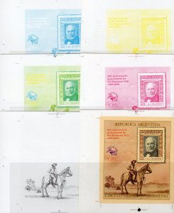 Argentina 1979 UPU Centenary/Rowland Hill CFA S/S 10 COLOR PROOFS UNIQUE !!!!