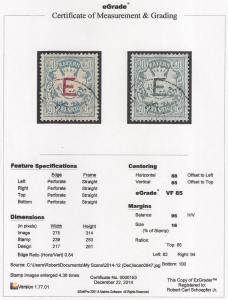 Bavaria #O4 20 PF Official Stamp used EGRADED VF-XF 85