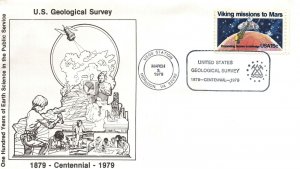 UNITED STATES GEOLOGICAL SURVEY CENTENNIAL 1879 - 1979 CACHET COVER USGS 1979