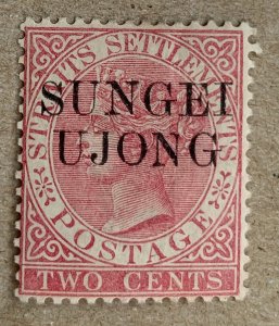 Sungei Ujong 1885 2c pale rose.  Scott 26A, CV $15.00. SG 43