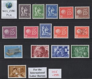 WC1_29881. SWITZERLAND. 1956-1982 LABOR Official stamps. 1956-1983. MLH