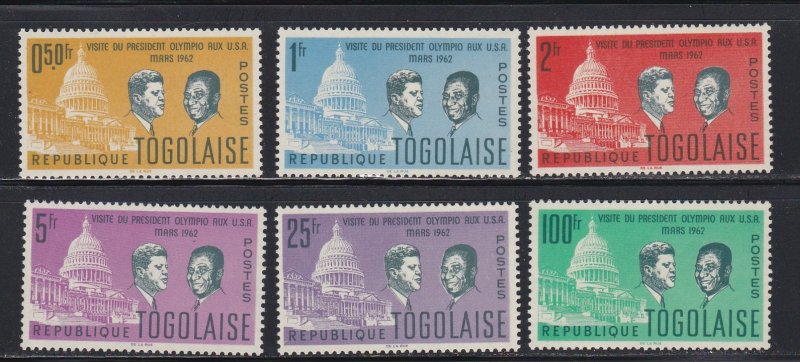 Togo # 432-437, John F. Kennedy. NH, 1/2 Cat