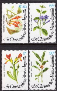 St Kitts Nevis 380-383 Flowers MNH VF