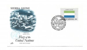 United Nations #464 Flag Series 1985, Sierra Leone ArtCraft FDC