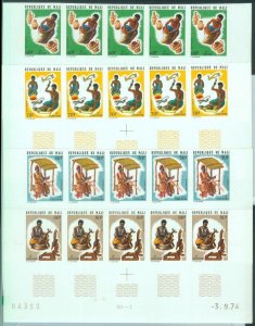 88665 - MALI - STAMPS - set of 4  IMPERF N/D MNH  Artisan works METAL ceramics