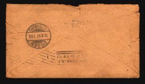 US 1890s Cover Cleveland to Germany / Edge Tearing - Z19167