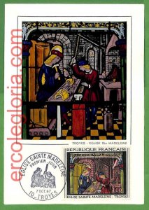 45946 - FRANCE - MAXIMUM CARD - 1967 - glazing art-