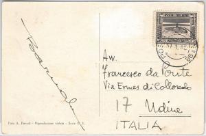 LIGHTHOUSES - Somalia -  POSTAL HISTORY - Stamp on POSTCARD 1956