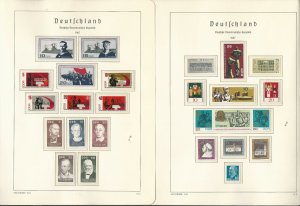 Germany DDR Stamp Collection on 28 Hingless Lighthouse Pages 1967-69, JFZ