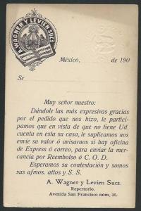 MEXICO Early 2c postcard unused - with advertising.........................66202