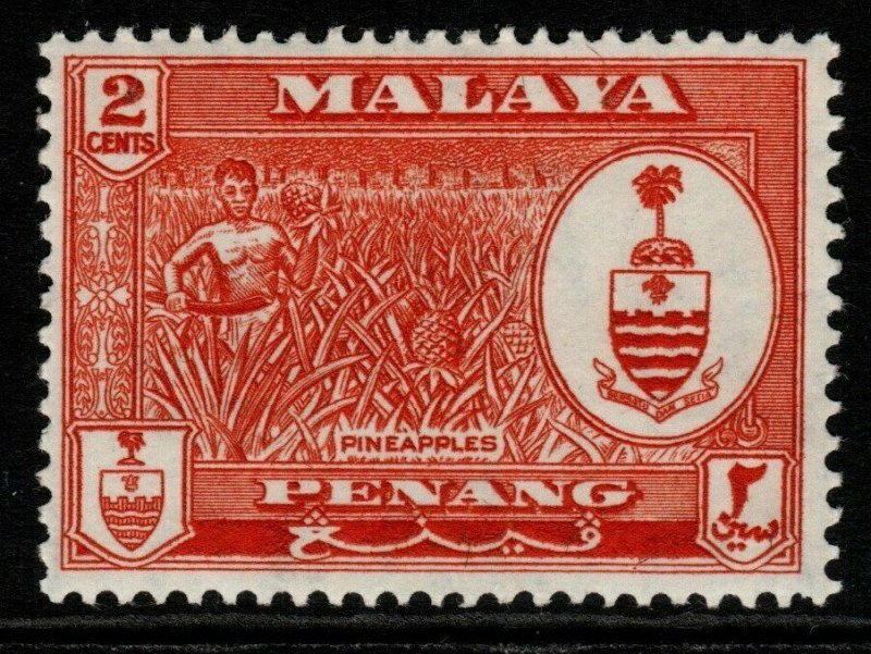 MALAYA PENANG SG56 1960 2c ORANGE-RED MNH