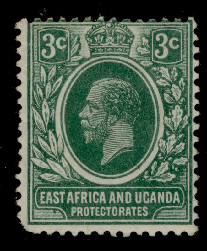 EAST AFRICA and UGANDA GV SG66a, 3c blue-green, M MINT. Cat £25.