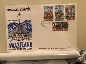 Swaziland FDC 1975 Swazi Youth multi stamp cover R25696