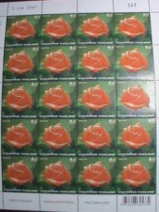 ​THAILAND STAMP -2004 -SC#2114-ROSE WITH IMPREGNATED WITH ROSE SCENT MNH SHEET