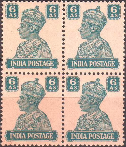 British India KGVI 6 Anna Stamps MNH