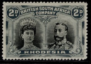 RHODESIA GV SG130, 2d black & grey-black, M MINT. Cat £95.