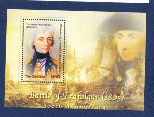 GAMBIA - Scott 2934 - FVF MNH S/S - Trafalgar Ship - 2005