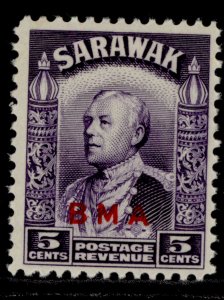 SARAWAK GVI SG130, 5c violet, NH MINT. 