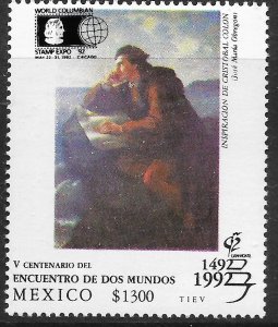 MEXICO SG2071 1992 COLUMBIAN STAMP EXPO 1300p MNH