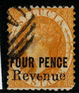 ST.LUCIA SGF26 1883 4d YELLOW USED