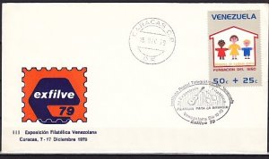 Venezuela, 1979 issue. 15/DEC/79, Music cancel on Cachet cover. ^