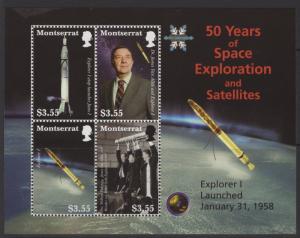 MONTSERRAT SG1388a 2008 50 YEARS OF SPACE EXPLORATION AND SATELLITES MNH