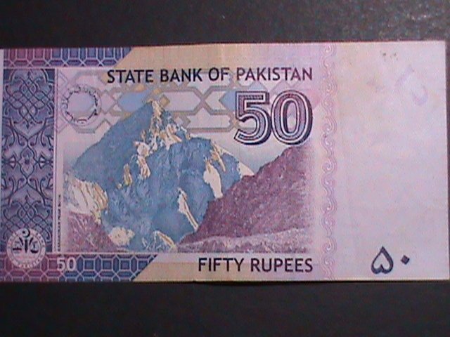 ​PAKISTAN 2013 -50 RUPEES-STATE BANK OF PAKISTAN CURRENCY- LT.-CIRCULATED-VF