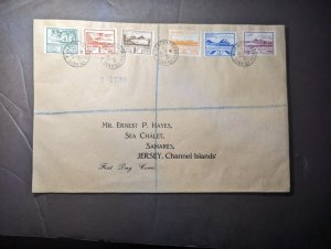 1943 England British Channel Islands First Day Cover FDC Jersey Local Use