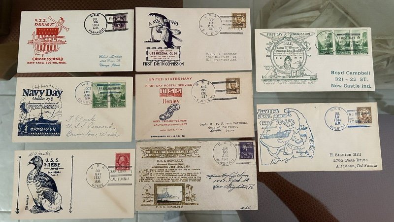 WW2 Cover Collection of 75 Naval Ships at Pearl Harbor on DEC 7 1941 with Better