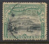 North Borneo  SG 110b Used  perf 15  corrected inscription see scan & details